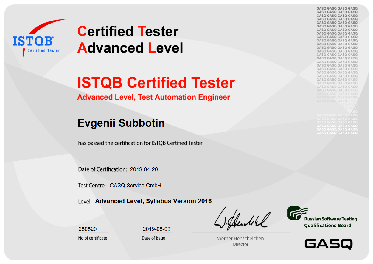 ISTQB CT-TAE