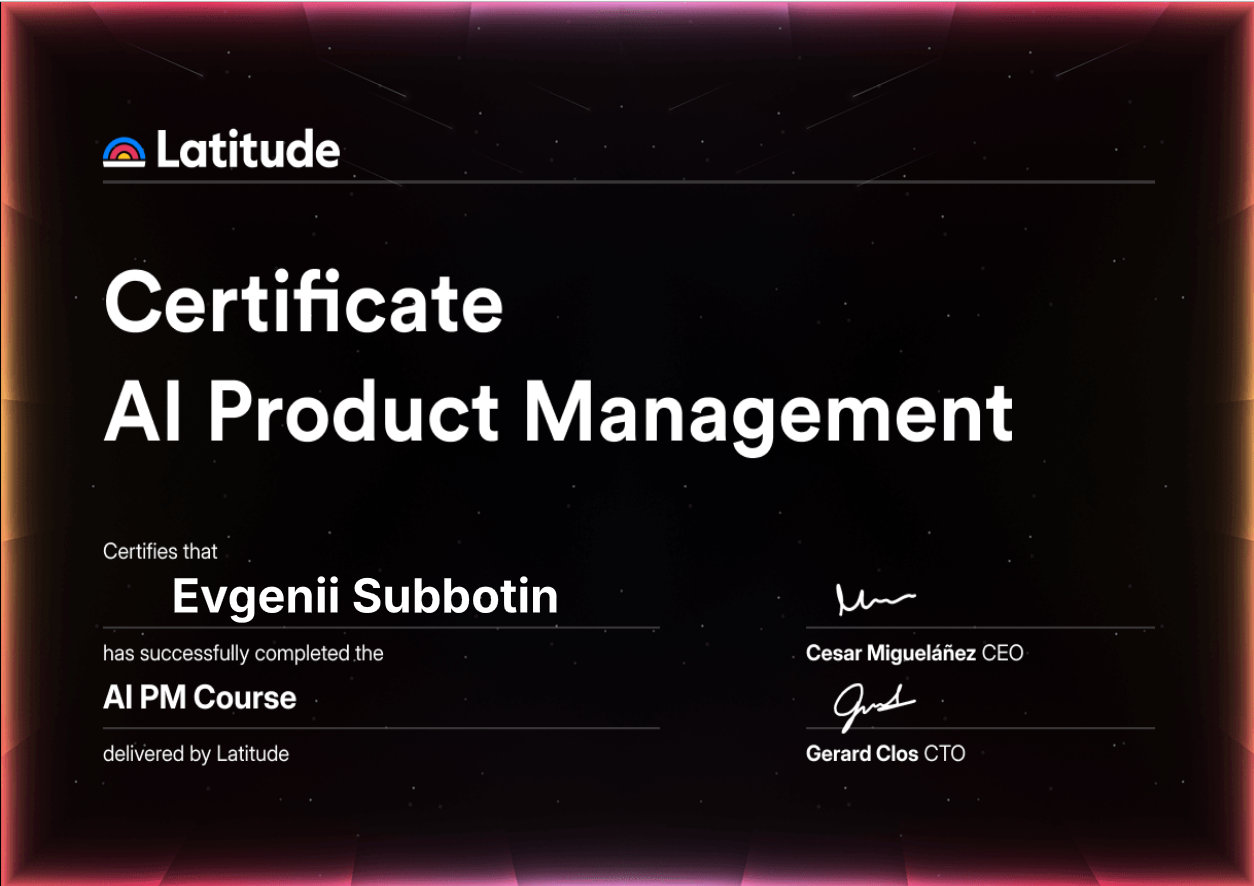 AI Product Management Certificate