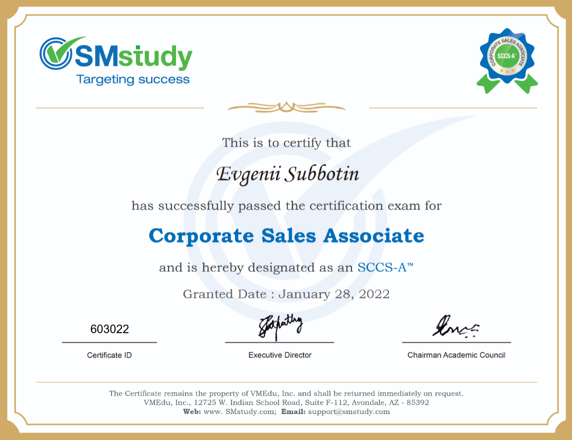 Corporate Sales Associate